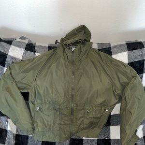 Army green zip up jacket!